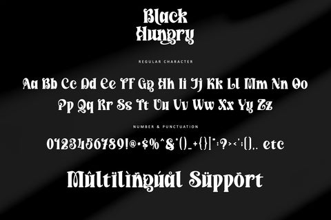 Black Hungry Font Letterara 