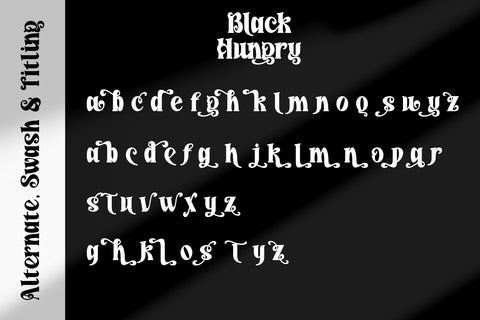 Black Hungry Font Letterara 