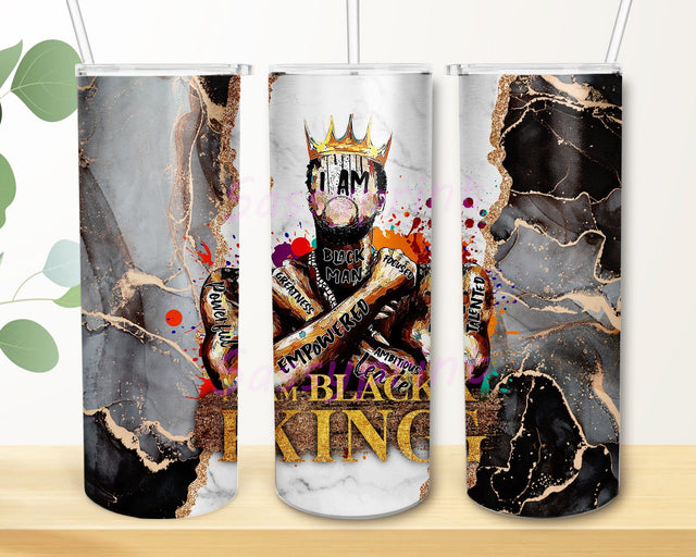 Black King 20oz Tumbler Png, Black Man Tumbler Design, African America Design Png, Black History Tumbler Design, Instant Download Sublimation sassyprint 