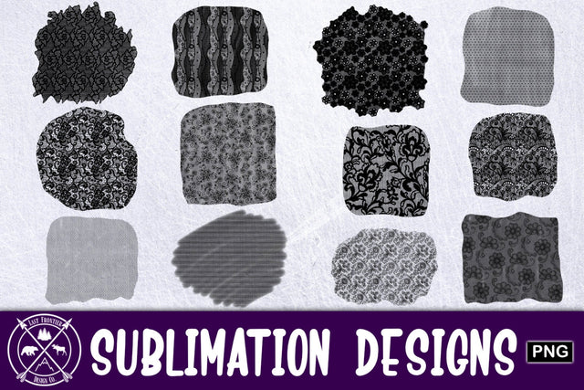 Black Lace Sublimation|Lace PNG Sublimation Last Frontier Design Co. 