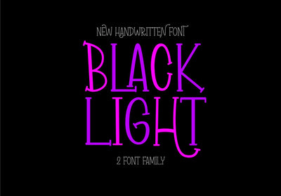 Black Light Font BB Digital Arts 