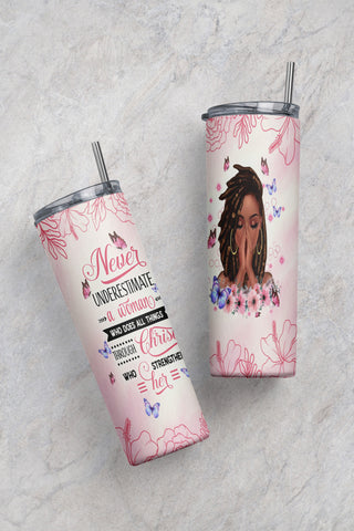 Black Lives Matter 20oz Skinny Tumbler,Black Woman Faith Tumbler Png,Boss Lady Png, Afro Lady Woman Tumbler Png Sublimation CaldwellArt 