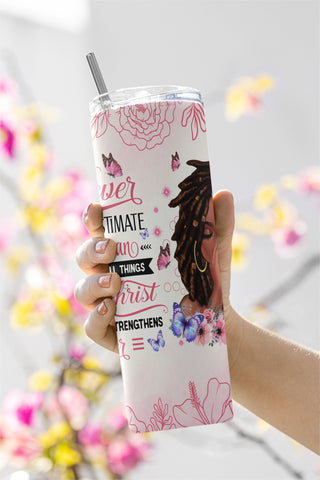 Black Lives Matter 20oz Skinny Tumbler,Black Woman Faith Tumbler Png,Boss Lady Png, Afro Lady Woman Tumbler Png Sublimation CaldwellArt 