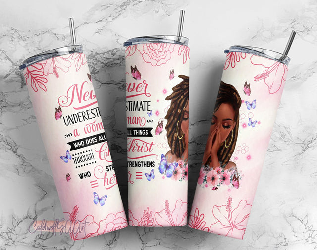 Black Lives Matter 20oz Skinny Tumbler,Black Woman Faith Tumbler Png,Boss Lady Png, Afro Lady Woman Tumbler Png Sublimation CaldwellArt 