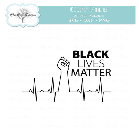 Black Lives Matter EKG SVG One Oak Designs 