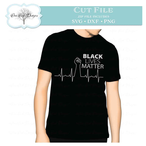 Black Lives Matter EKG SVG One Oak Designs 