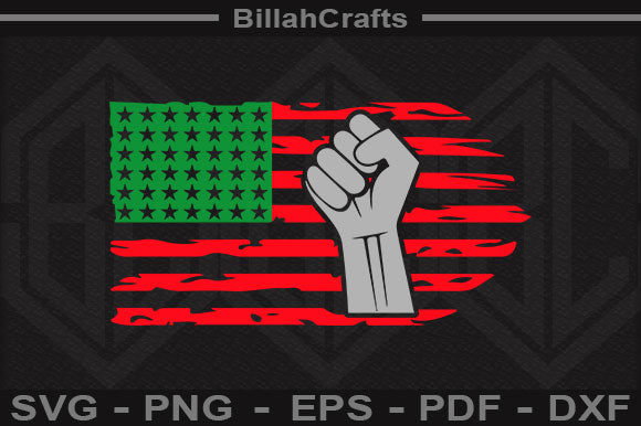 Black Lives Matter Pan African American UNIA Flag Juneteenth SVG File SVG BillahCrafts 