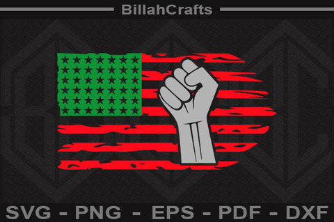 Black Lives Matter Pan African American UNIA Flag Juneteenth SVG File SVG BillahCrafts 