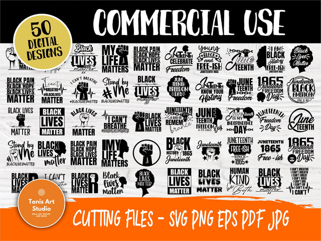 Black Lives Matter SVG, Black History Svg, tshirts SVG TonisArtStudio 