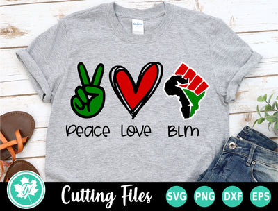 Black Lives Matter SVG | BLM SVG | Peace Love BLM SVG TrueNorthImagesCA 