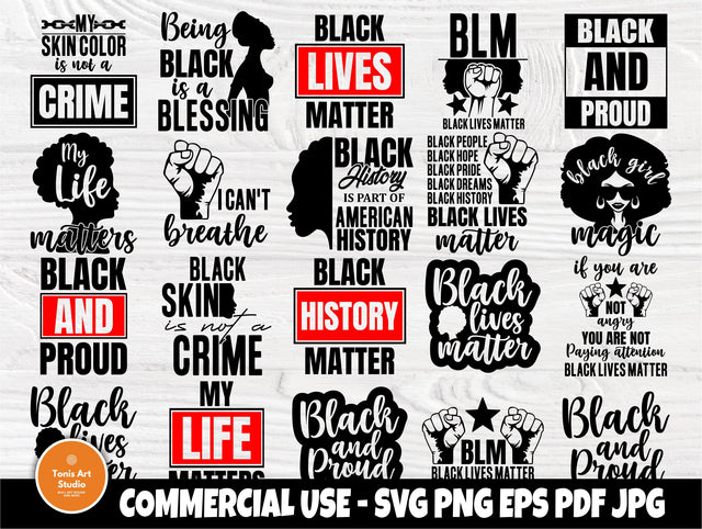 Black Lives Matter SVG Bundle, Black History Svg SVG TonisArtStudio 