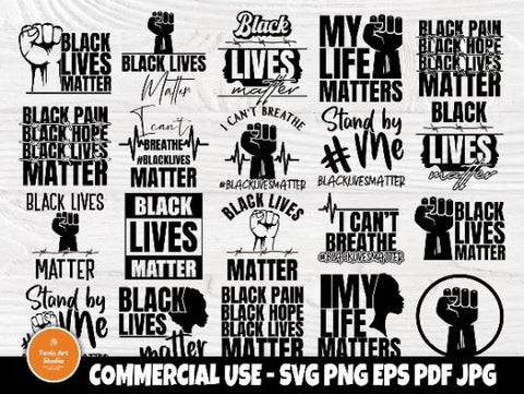 Black Lives Matter SVG Bundle, I Cant Breathe Svg SVG TonisArtStudio 