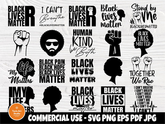 Black Lives Matter SVG Bundle, I Cant Breathe Svg SVG TonisArtStudio 