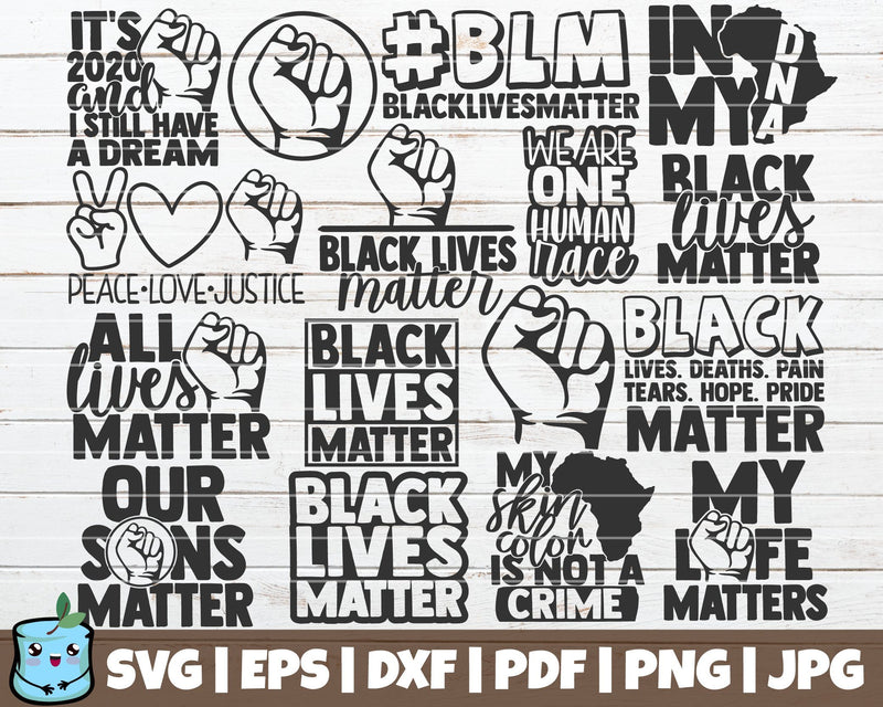 Black Lives Matter SVG Bundle SVG MintyMarshmallows 