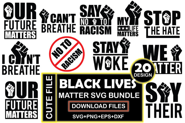 Black Lives Matter Svg Bundle SVG Rupkotha 