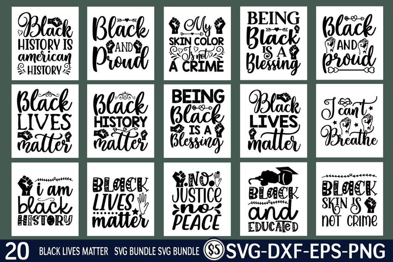 Black lives matter svg bundle vol 1 SVG buydesign 