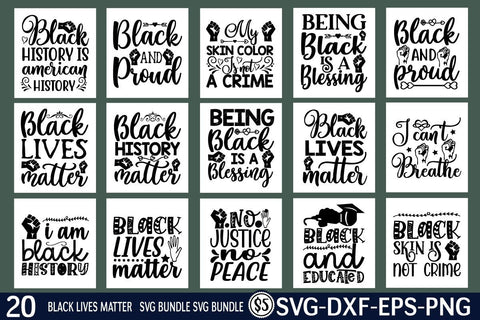 Black lives matter svg bundle vol 1 SVG buydesign 