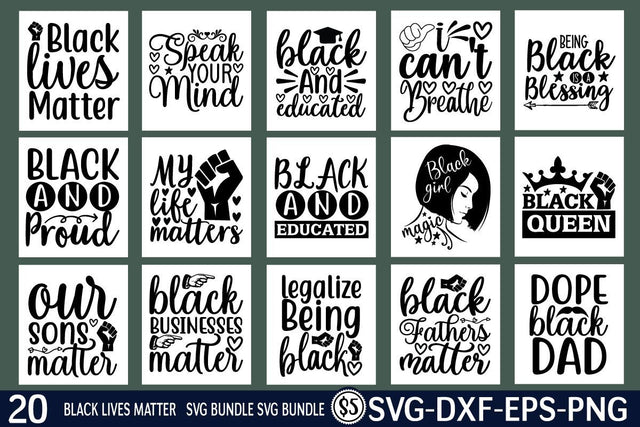 Black lives matter svg bundle vol 2 SVG buydesign 