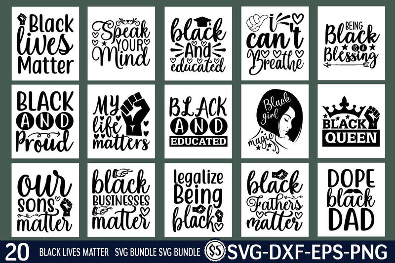 Black lives matter svg bundle vol 2 SVG buydesign 