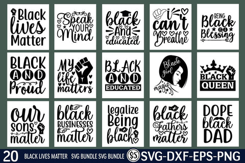 Black lives matter svg bundle vol 2 SVG buydesign 