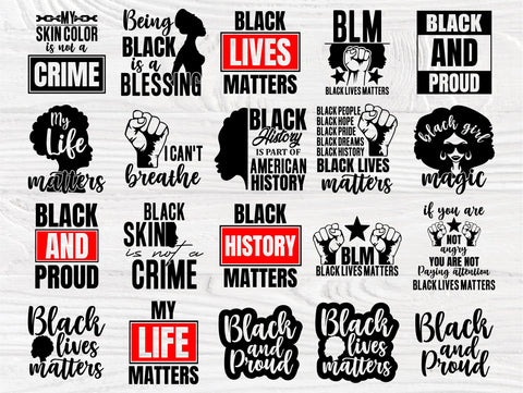 Black Lives Matters SVG Bundle, Black History Svg SVG TonisArtStudio 