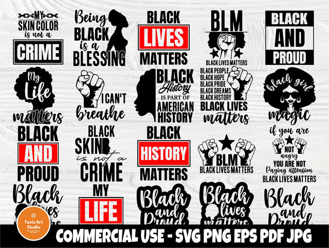 Black Lives Matters SVG Bundle, Black History Svg SVG TonisArtStudio 