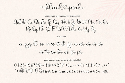 Black Love Pink Font Stefani Letter 