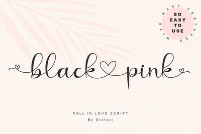 Black Love Pink Font Stefani Letter 