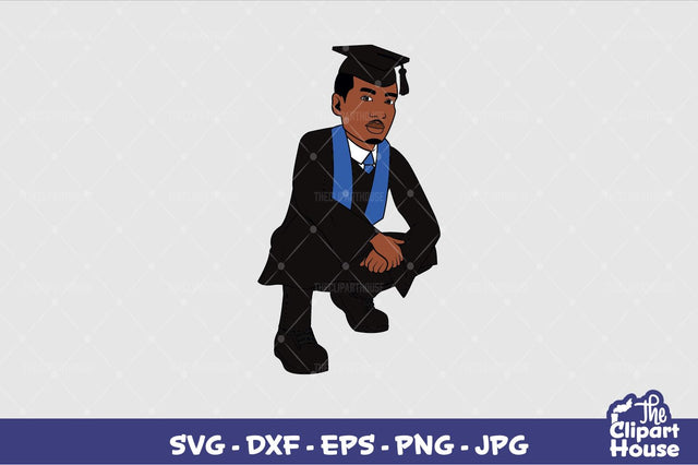 Black Man Graduation SVG The Clipart House 