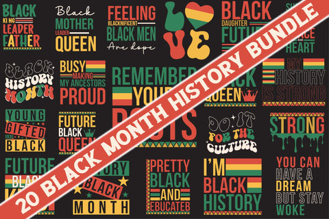 Black Month History SVG Bundle SVG Rupkotha 
