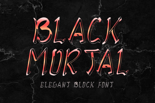 Black Mortal Font Prasetya Letter 