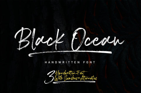 Black Ocean Font Fargun Studio 