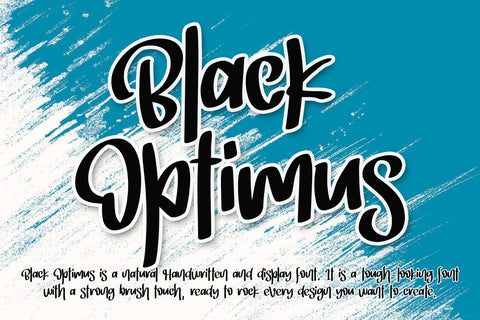 Black Optimus Font Afandi Studio 