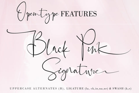 Black Pink Signature Font Letterara 