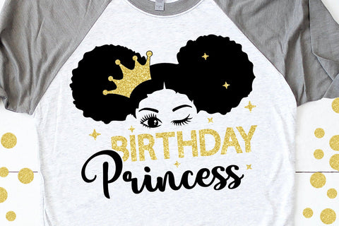 Black Princess Girl, Crown, Birthday Princess, Black Girl Svg, Princess Svg, Melanin Queen, Black Girl Magic, Afro Woman, Svg Cut Files SVG 1uniqueminute 