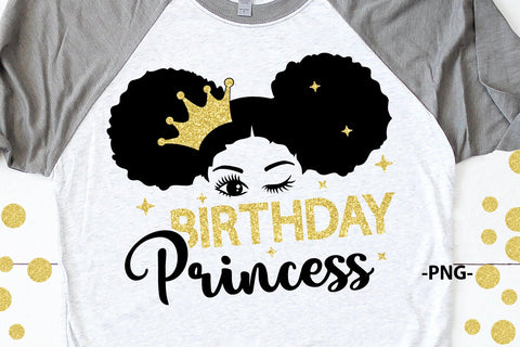 Black Princess Girl, Crown, Birthday Princess, Black Girl Svg, Princess Svg, Melanin Queen, Black Girl Magic, Afro Woman, Svg Cut Files SVG 1uniqueminute 