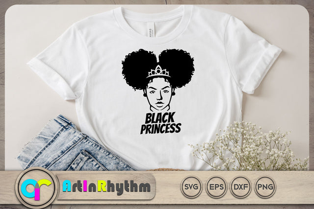 Black princess SVG / Afro girl SVG SVG Artinrhythm shop 
