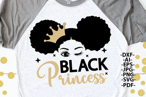 Black Princess Svg, Black Queen Svg, Black Girl Svg, Hair Puffs, Crown, Black Girl Magic, Afro Woman, Shirt Black Girl, Svg Cut Files SVG 1uniqueminute 