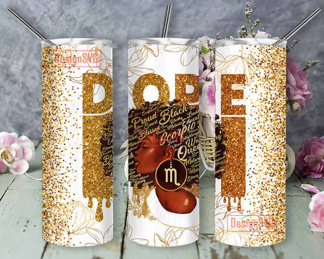 Black Queen 20oz skinny Tumbler Sublimation design download, Afro Girl PNG, Black Queen Tumbler, Glitter butterfly Melanin Girl Png Sublimation DesignSVG 