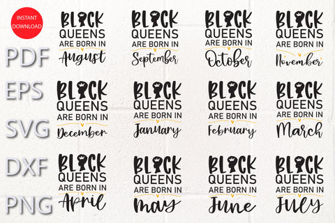 Black Queen SVG Bundle SVG Natasha Prando 