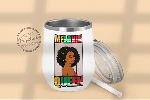 Black Queen SVG Cut File African American Girl SVG OrangeBrushStudio 