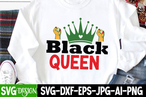 Black Queen SVG Cut File, Black History Month T-Shirt Design, black lives matter t-shirt bundles,greatest black history month bundles SVG BlackCatsMedia 