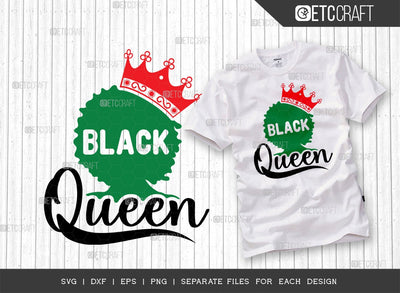 Black Queen SVG Cut File | Black Woman Svg | Black History Month Svg | African American Svg | Melanin Svg | Afro Girl Svg | African American Quote Design SVG ETC Craft 