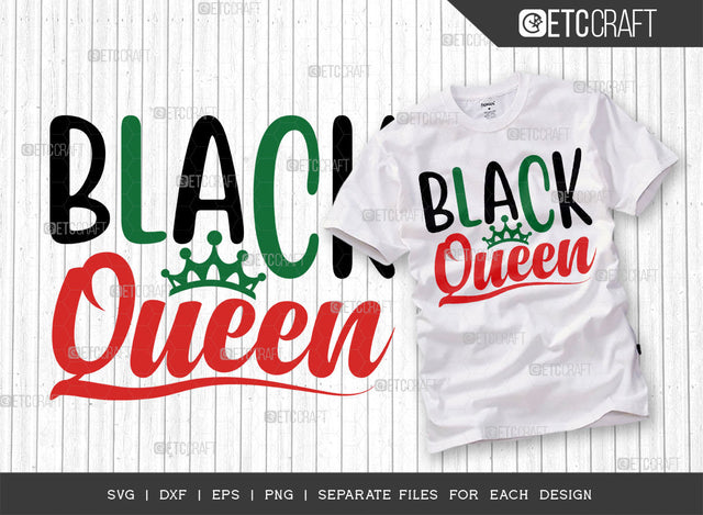 Black Queen SVG Cut File, Black Woman Svg, Curly Hair Svg, Afro Lady Svg, Black History Svg, African American Svg, Phenomenal Woman, Afro Quote, ETC T00319 SVG ETC Craft 