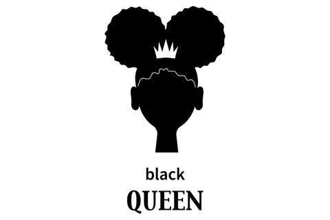 Black Queen SVG. Two Puffs Hairstyles. Black Girl SVG SVG Olga Terlyanskaya 