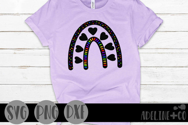 Black rainbow doodle, SVG SVG Adeline&co 