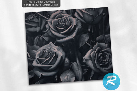 Black Roses 20 oz / 30 oz Skinny Tumbler Sublimation Regulrcrative 