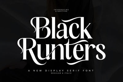Black Runters Typeface Font Storytype Studio 