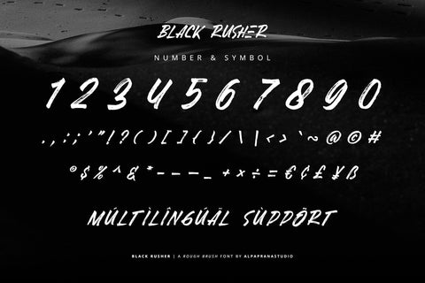 Black Rusher - Brush Font Font Alpaprana Studio 