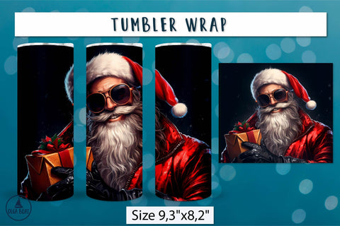 Black santa tumblers | Sexy Santa 3d Christmas tumbler png Sublimation Olga Boat Design 